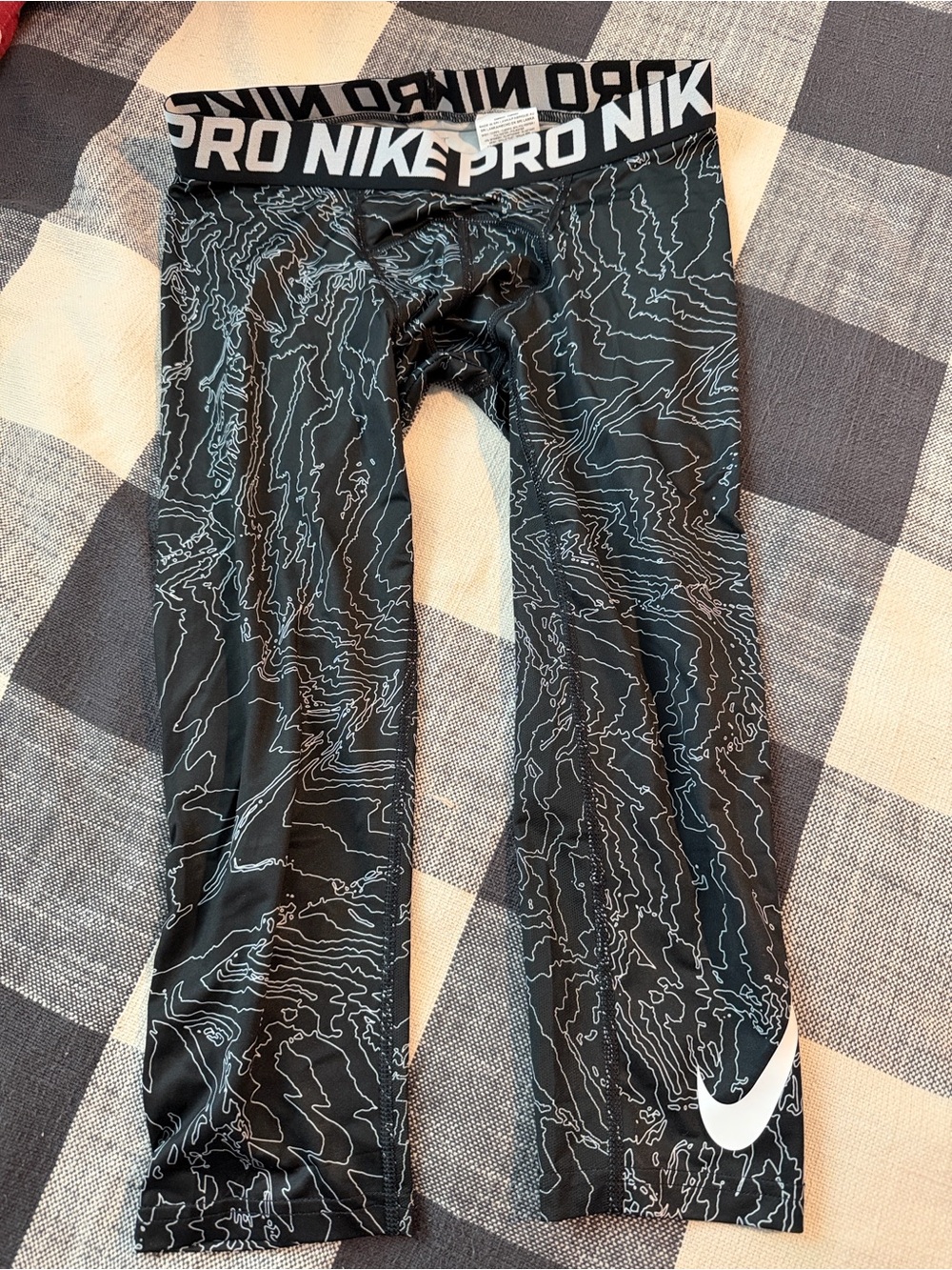 Nike Pro Black Patterned Men's Compression Leggings
